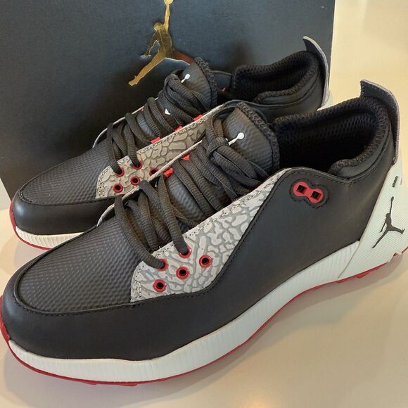 Nike Other - Nike Air Jordan ADG 2 Men's Sz 7.5 Golf Shoes Black/White /Red CT7812-001